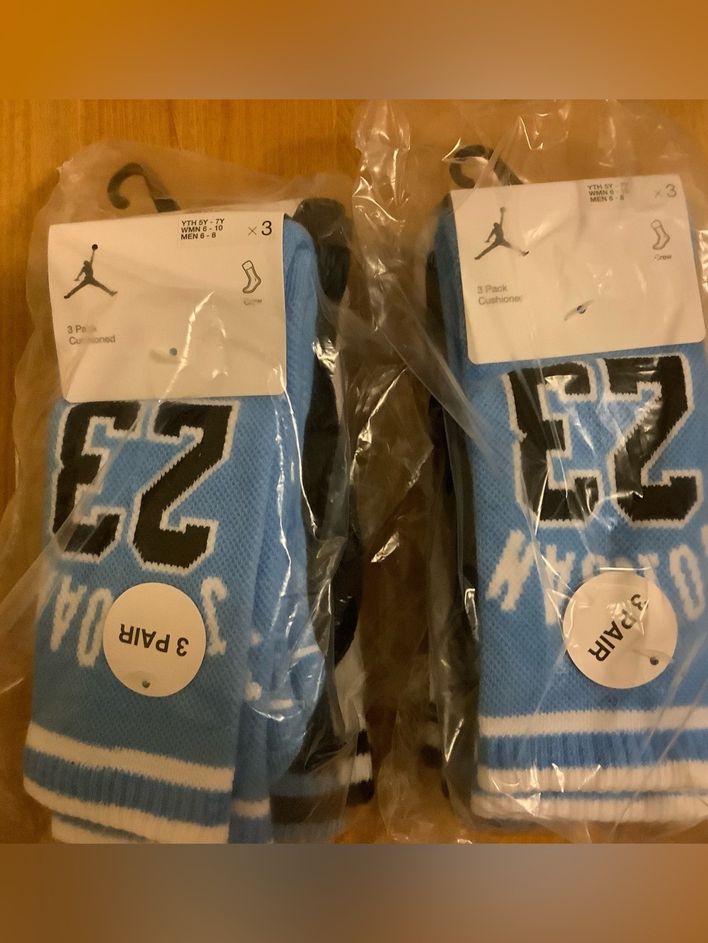 Jordan Big Boys 6-Pack Varsity Jersey Crew Socks~5Y-7Y